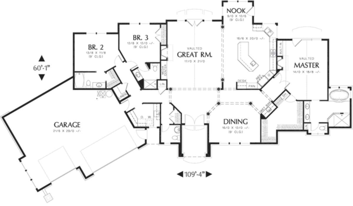 Floorplan 1 for House Plan #2559-00131
