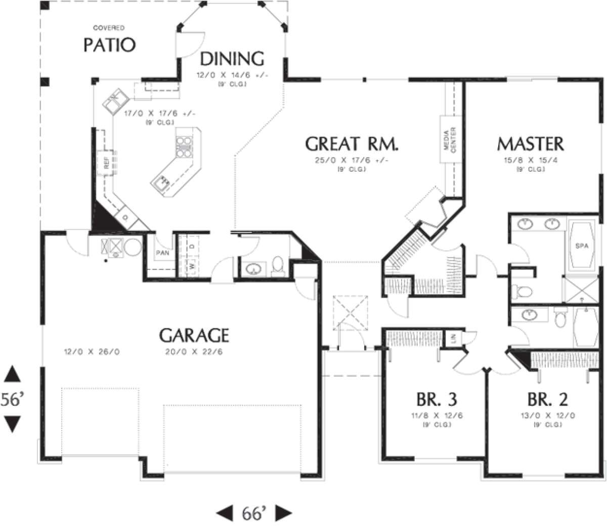 Floorplan 1 for House Plan #2559-00132