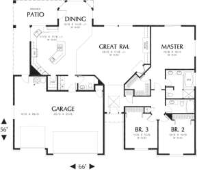 Floorplan 1 for House Plan #2559-00132