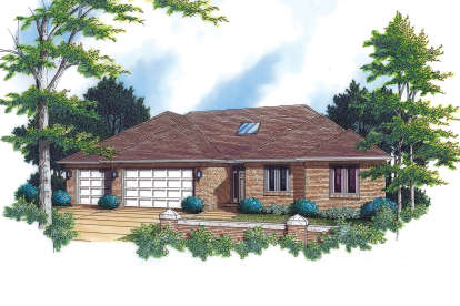 Ranch House Plan #2559-00133 Elevation Photo