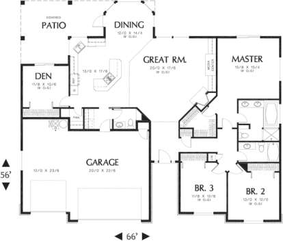 Floorplan1 for House Plan #2559-00133