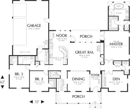 Floorplan1 for House Plan #2559-00136