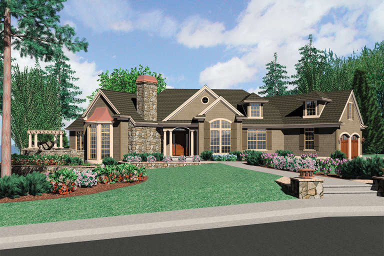 French Country House Plan #2559-00142 Elevation Photo