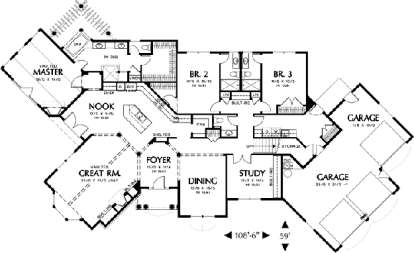 Floorplan 1 for House Plan #2559-00142