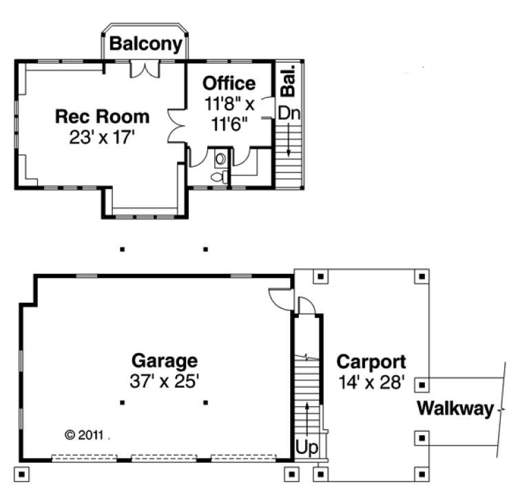 House Plan House Plan #1192 Drawing 3