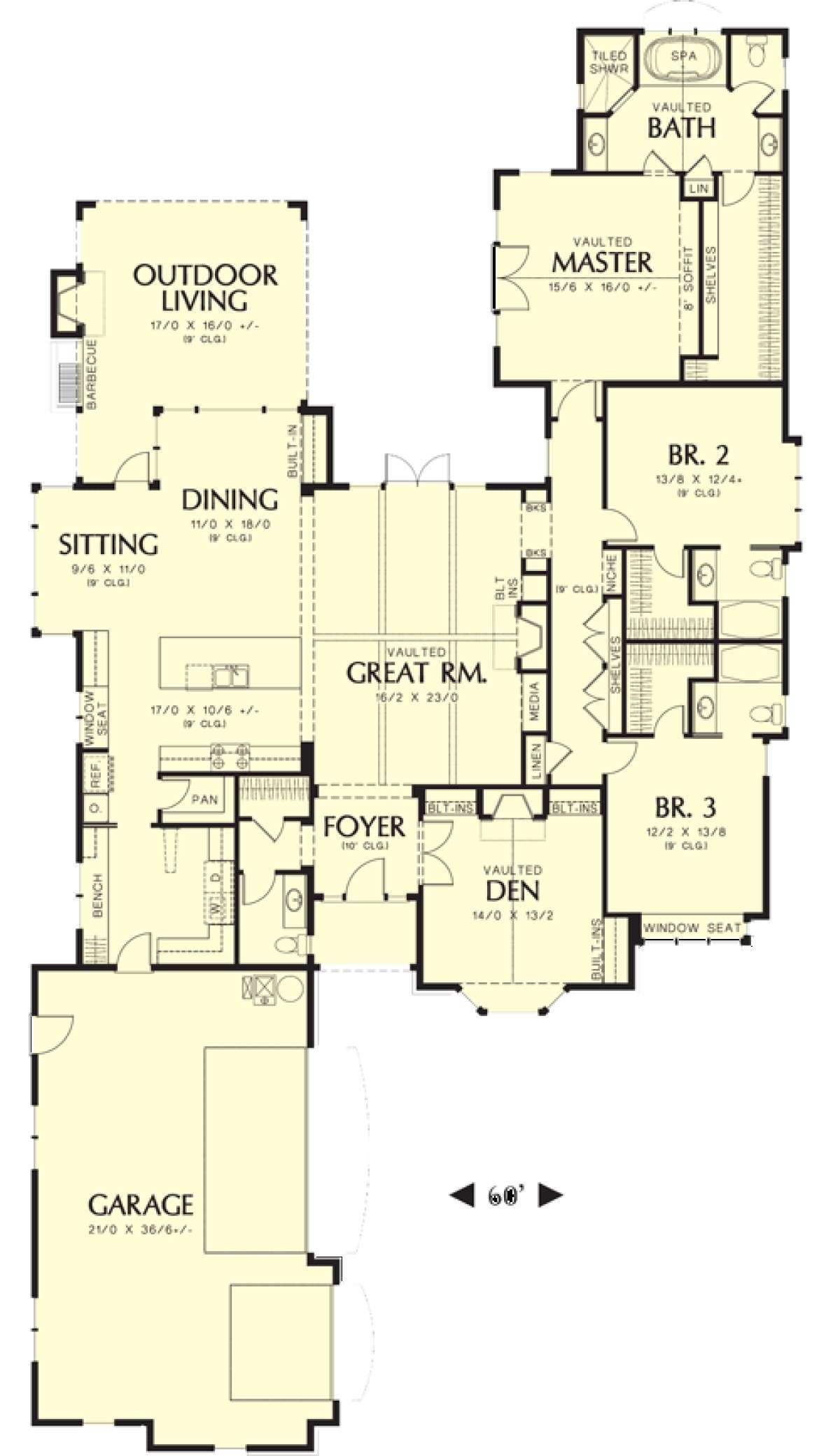 Floorplan 1 for House Plan #2559-00143
