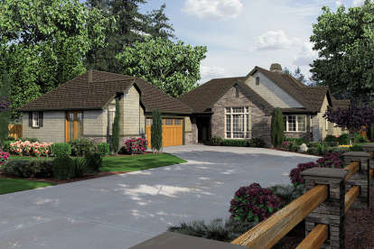 European House Plan #2559-00144 Elevation Photo