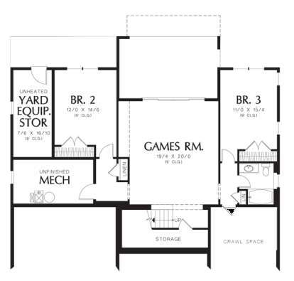 Floorplan 1 for House Plan #2559-00145
