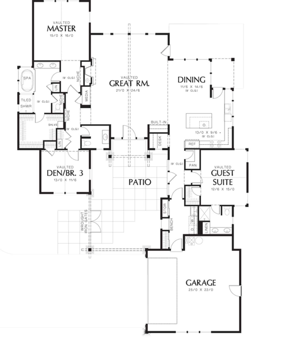 Floorplan 1 for House Plan #2559-00146