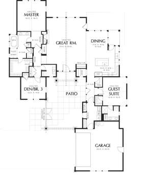 Floorplan 1 for House Plan #2559-00146