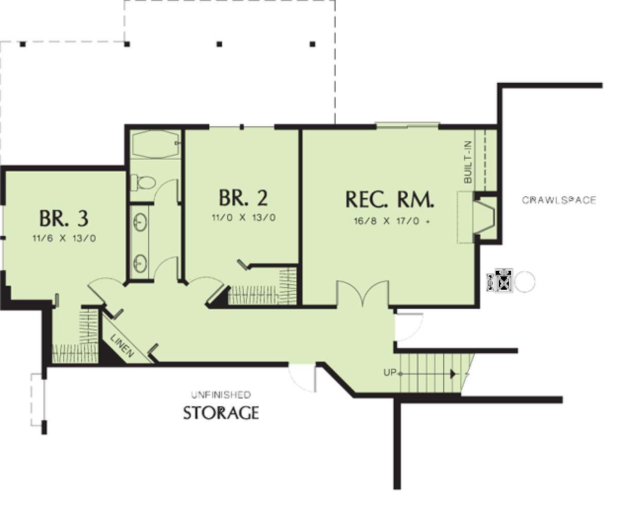 Floorplan 1 for House Plan #2559-00151