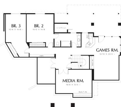 Floorplan 1 for House Plan #2559-00154