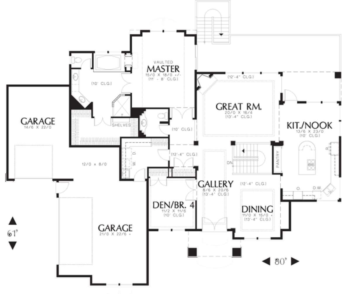 Floorplan 2 for House Plan #2559-00155