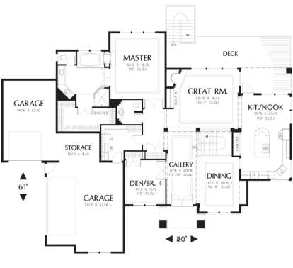 Floorplan 2 for House Plan #2559-00156