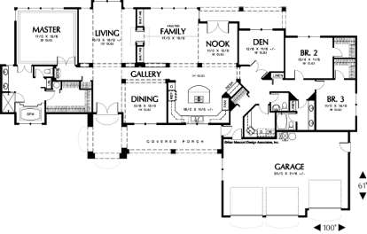 Floorplan 1 for House Plan #2559-00157