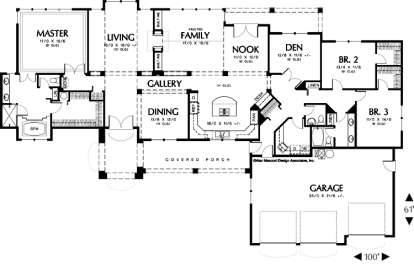 Floorplan 1 for House Plan #2559-00157