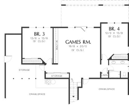 Floorplan 1 for House Plan #2559-00158