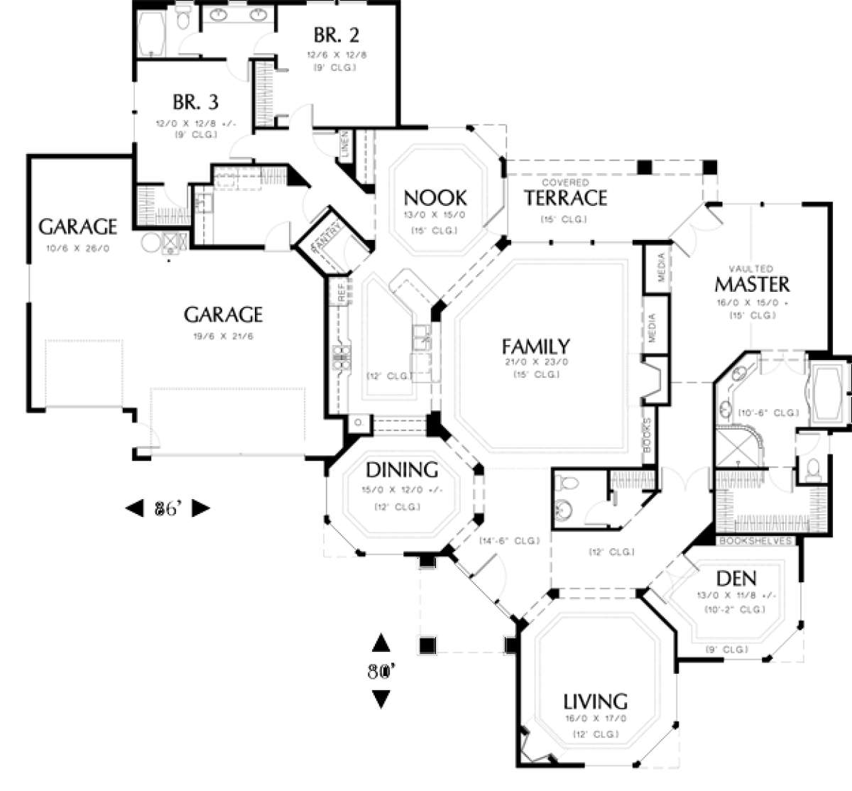 Floorplan 1 for House Plan #2559-00159