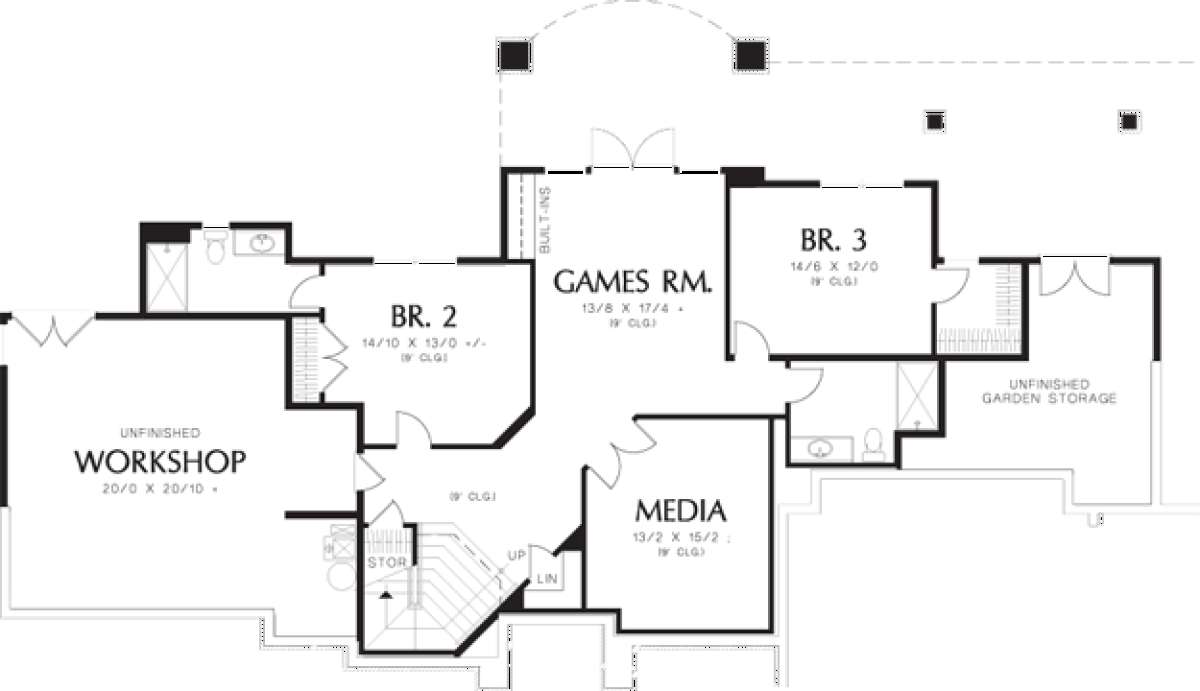 Floorplan 1 for House Plan #2559-00161