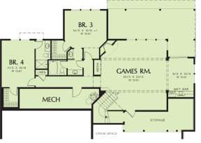 Floorplan 1 for House Plan #2559-00164