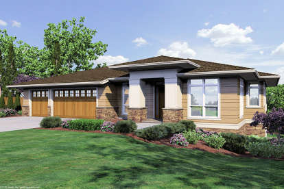 Prairie House Plan #2559-00165 Elevation Photo