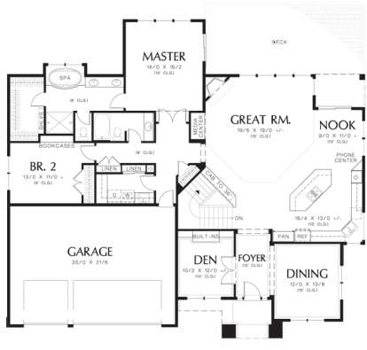 Floorplan 2 for House Plan #2559-00165