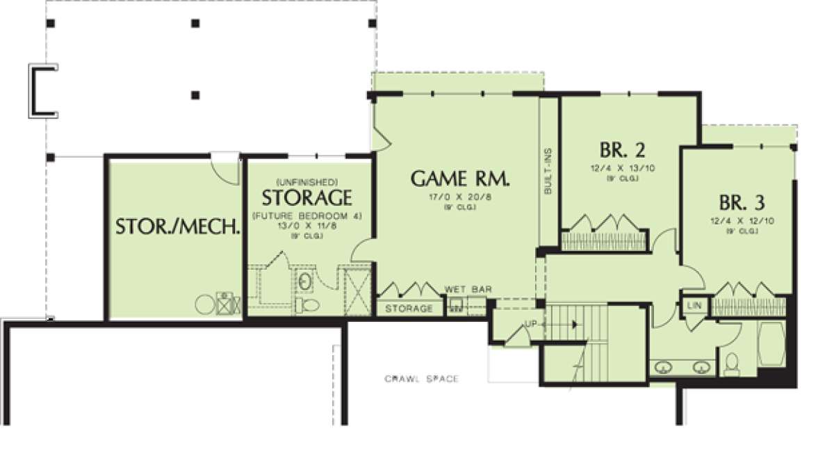 Floorplan 1 for House Plan #2559-00168