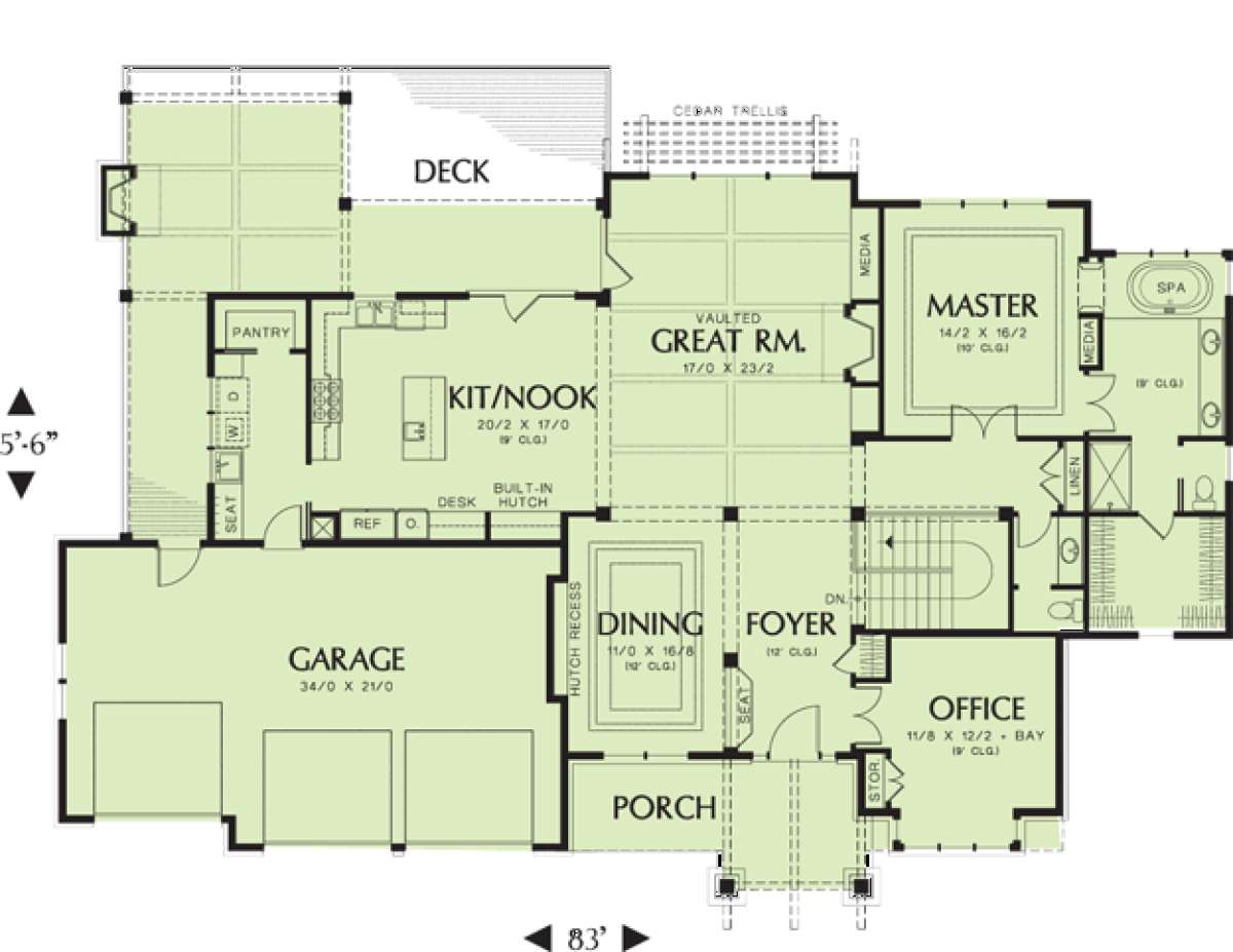 Floorplan 2 for House Plan #2559-00168
