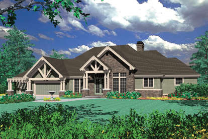 Lake Front House Plan #2559-00179 Elevation Photo