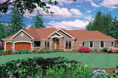 4 Bed, 3 Bath, 4422 Square Foot House Plan - #2559-00180