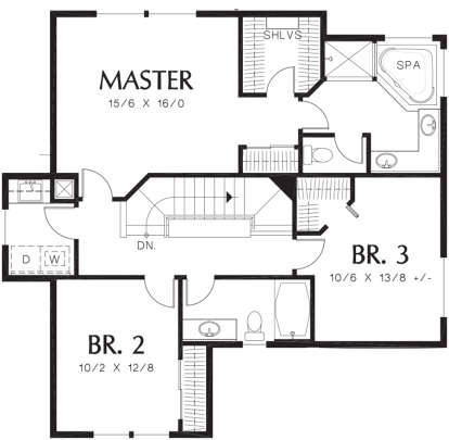 Second Floor for House Plan #2559-00195