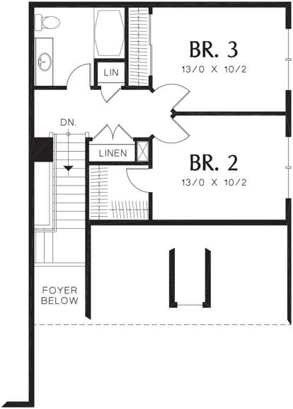 Second Floor for House Plan #2559-00197