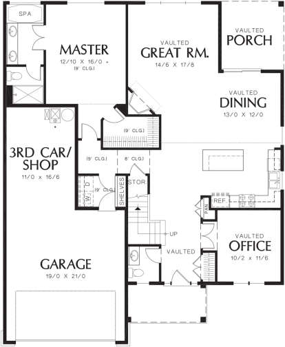 Main Floor for House Plan #2559-00199