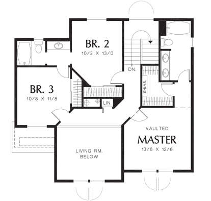 Second Floor for House Plan #2559-00223