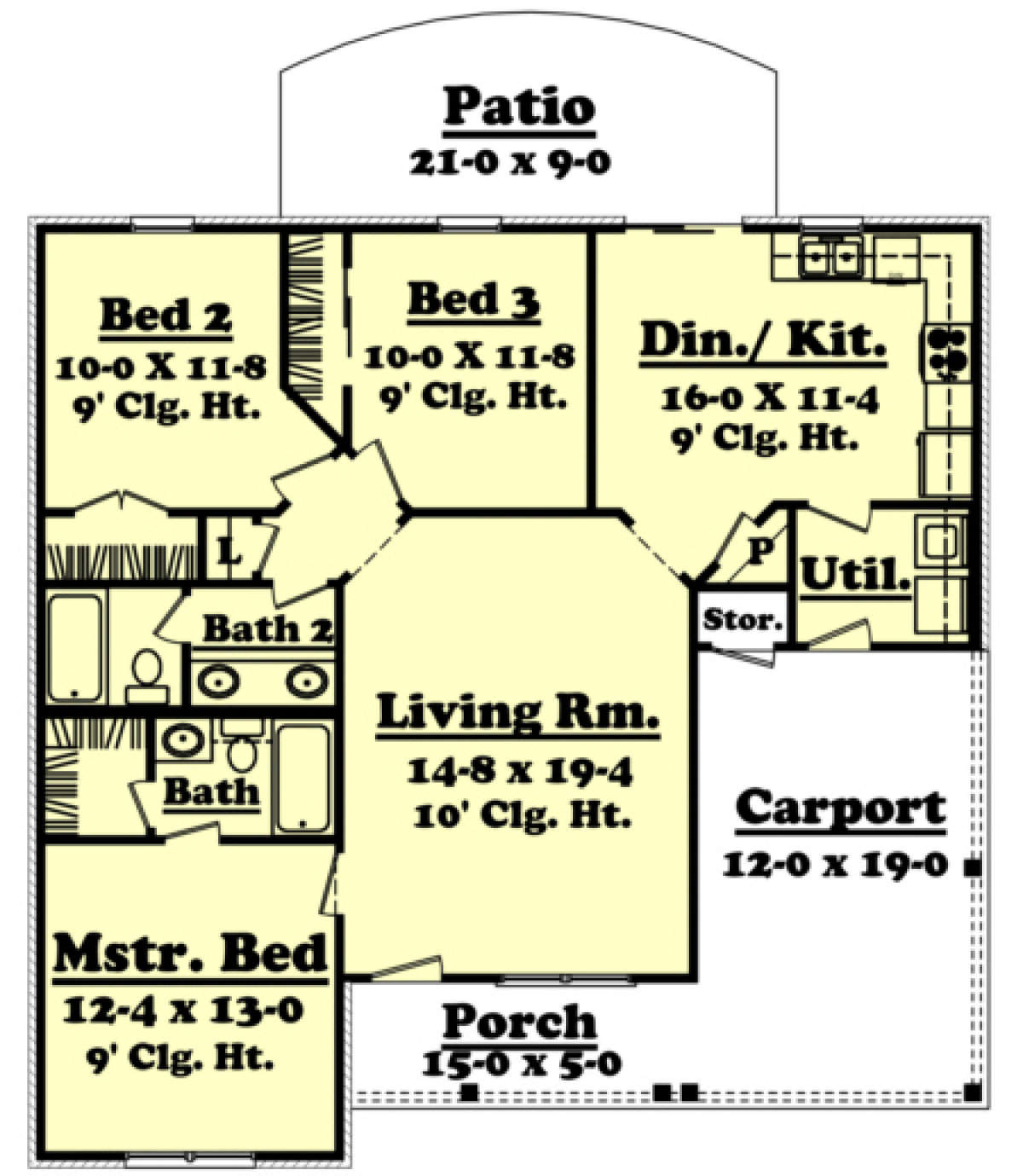 Main Floor for House Plan #041-00001