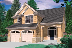 Narrow Lot House Plan #2559-00243 Elevation Photo