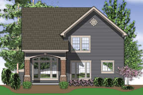 Narrow Lot House Plan #2559-00243 Elevation Photo