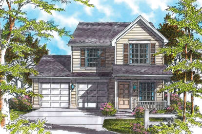 4 Bed, 2 Bath, 1612 Square Foot House Plan - #2559-00247