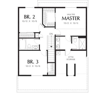Second Floor for House Plan #2559-00249