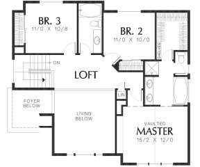 Second Floor for House Plan #2559-00250