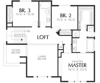 Second Floor for House Plan #2559-00250
