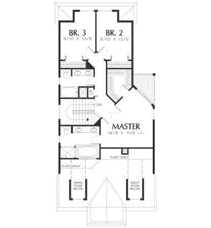Second Floor for House Plan #2559-00257