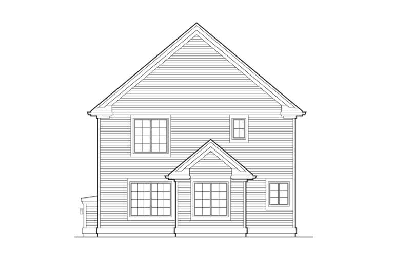 Narrow Lot House Plan #2559-00260 Elevation Photo