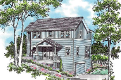 Vacation House Plan #2559-00267 Elevation Photo
