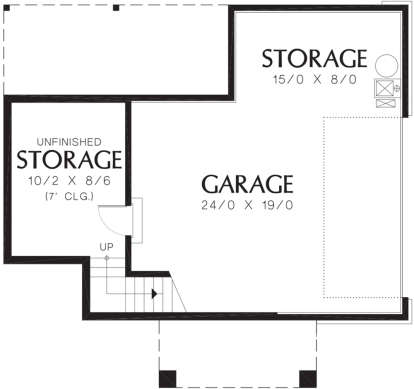 Drive Under Garage for House Plan #2559-00267