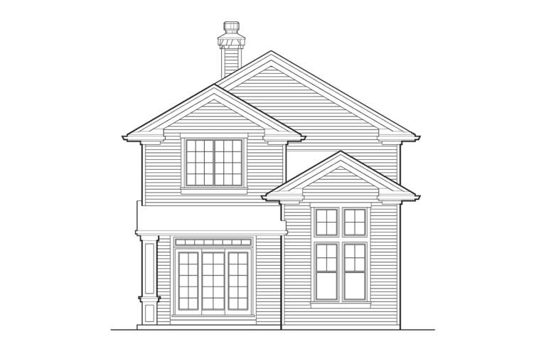 Narrow Lot House Plan #2559-00282 Elevation Photo