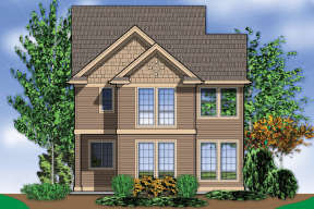 Narrow Lot House Plan #2559-00284 Elevation Photo