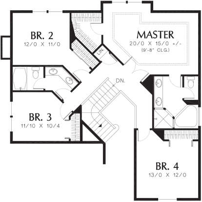 Second Floor for House Plan #2559-00296