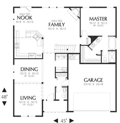 Floorplan 1 for House Plan #2559-00299