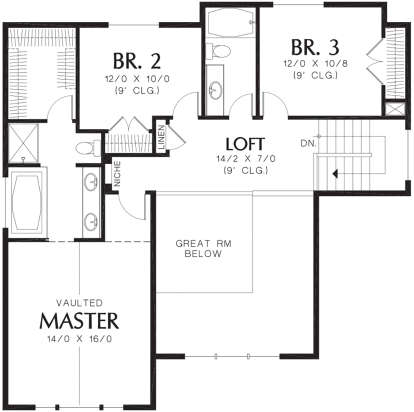 Second Floor for House Plan #2559-00304